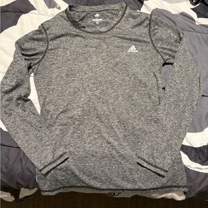 Adidas Heathered Gray Long Sleeve Top golf rash guard Medium
